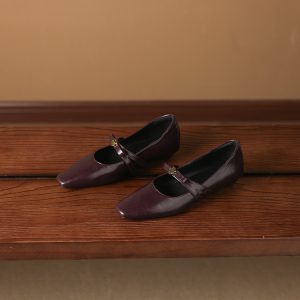 Fashion Flat Shoes with Square Toe and Breathable Design - Style g.html